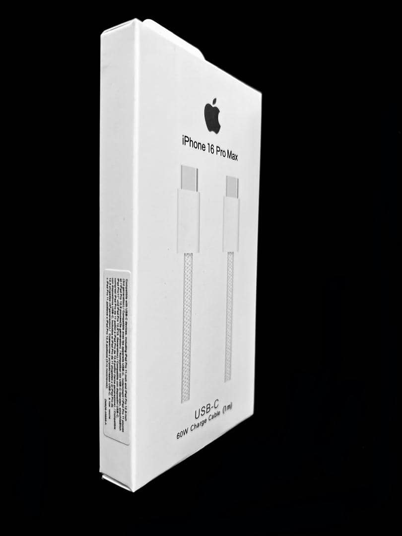 کابل شارژ USB-C آیفون 16 پرو مکس، شارژ سریع 60 وات، مخصوص دستگاههای اپل.